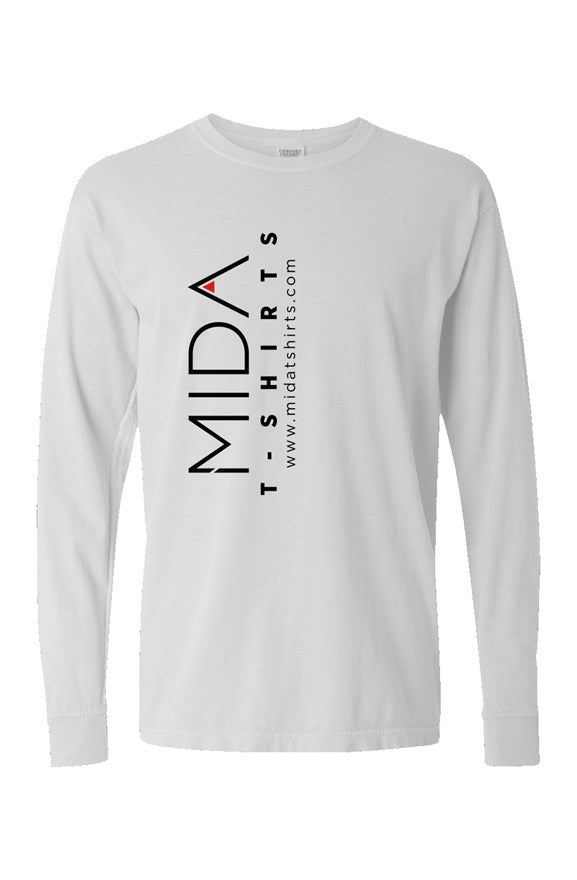 MIDA Heavy Weight Long Sleeve T Shirt - white