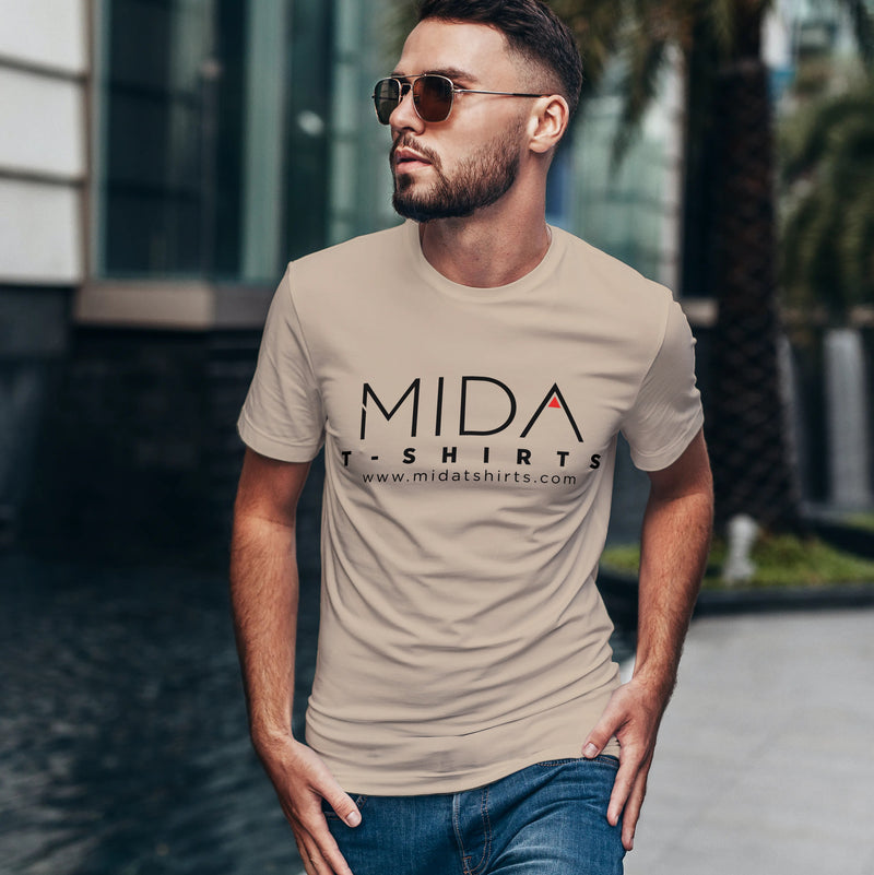 MIDA Premium Mens T Shirt - soft cream