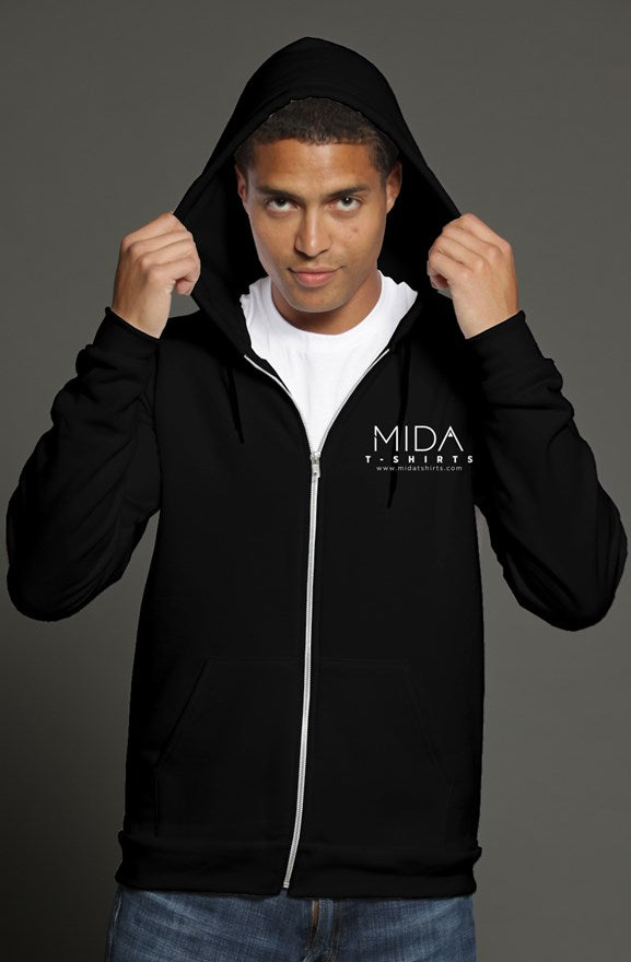 MIDA unisex zip hoodie - black