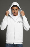 MIDA unisex zip hoodie - white
