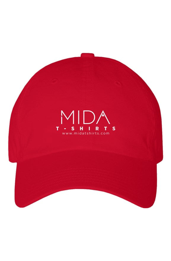 MIDA youth dad hat - red