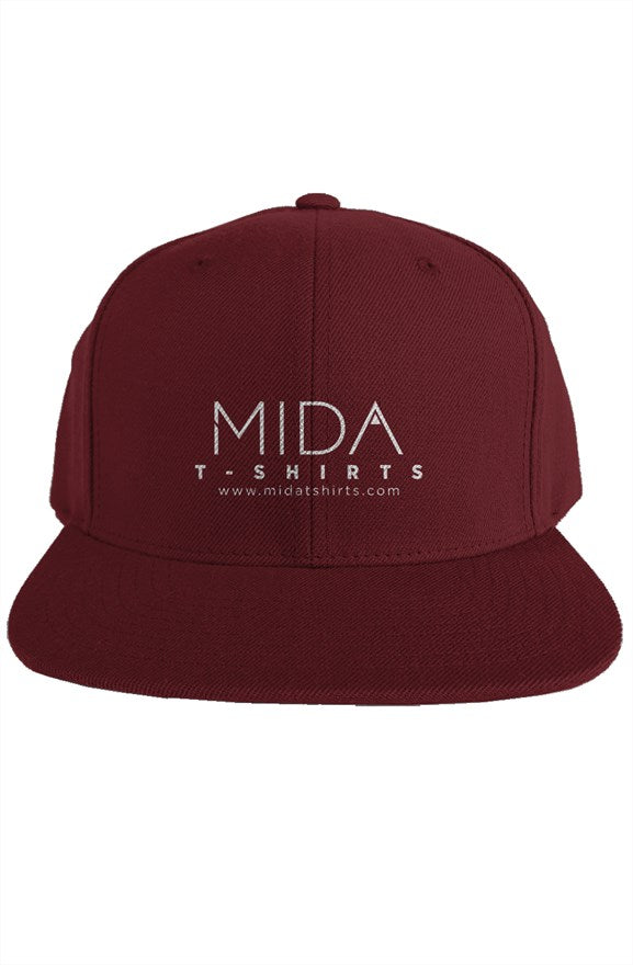 MIDA Premium snapback hat - maroon
