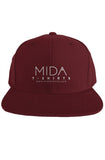 MIDA Premium Snapback Hat - maroon