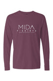 MIDA Heavy weight Long Sleeve T Shirt - berry