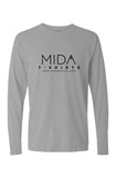 MIDA  Pigment Dyed Heavyweight Long Sleeve T Shirt - grey