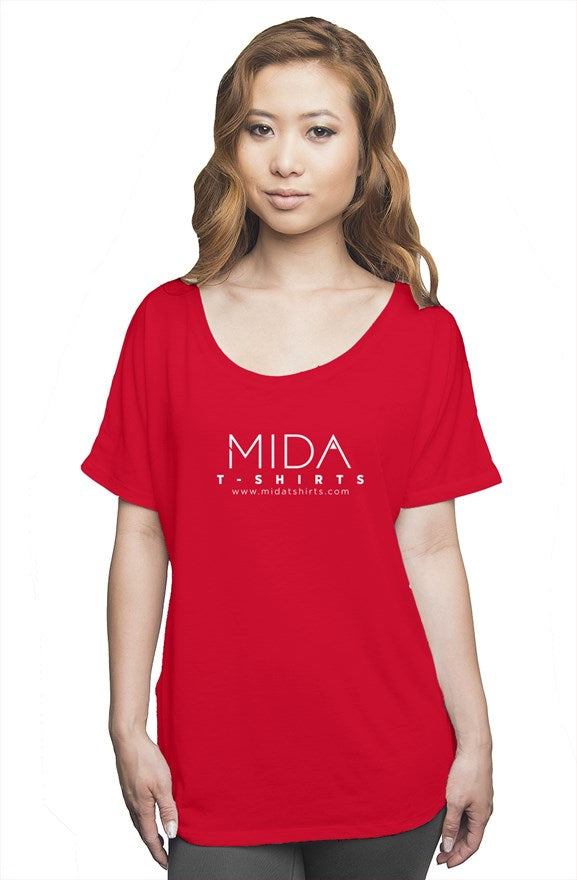MIDA women's slouchy t shirt - red
