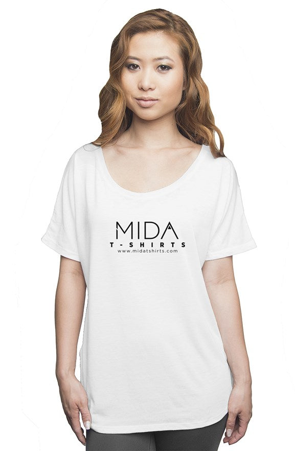 MIDA women's slouchy t shirt - white