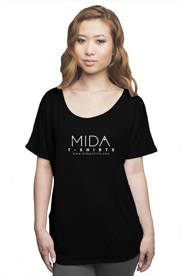 MIDA women's slouchy t shirt - black