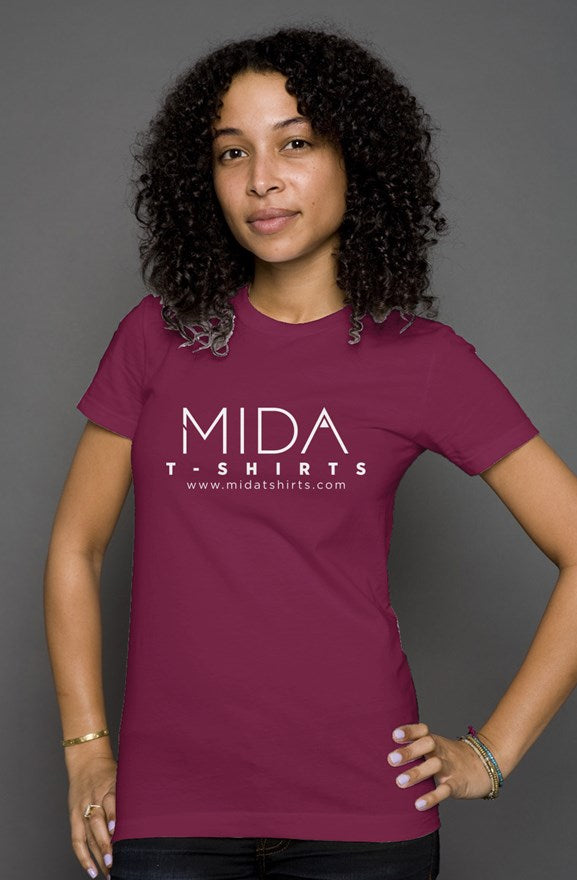 MIDA Womens T-shirt - maroon