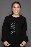 MIDA Crew Neck Sweatshirt for Men and Women - black