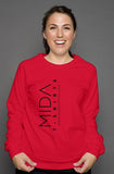 MIDA Crew Neck Sweatshirt for Men and Women - red