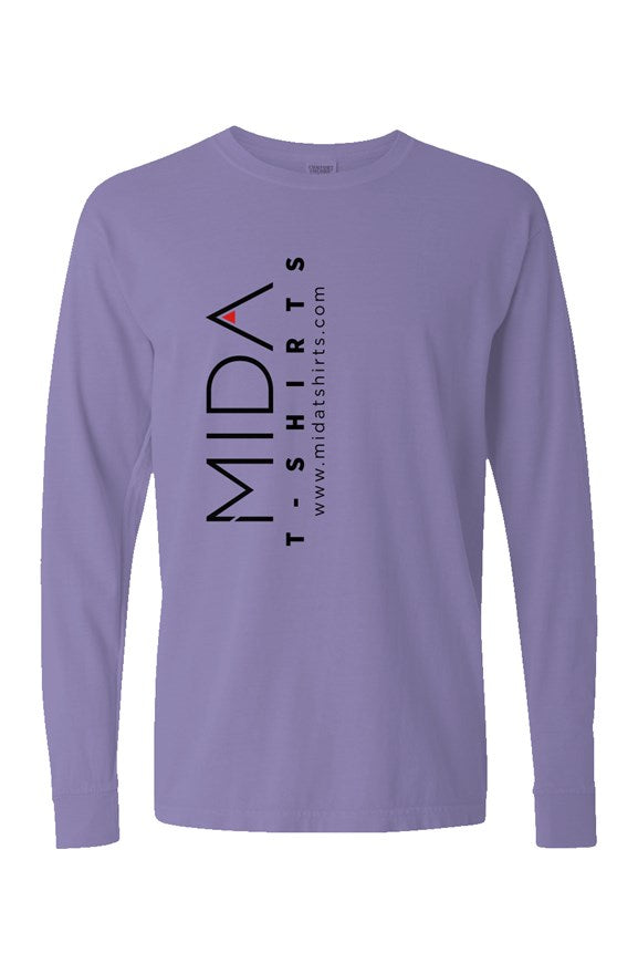 MIDA Heavy Weight Long Sleeve T Shirt - violet