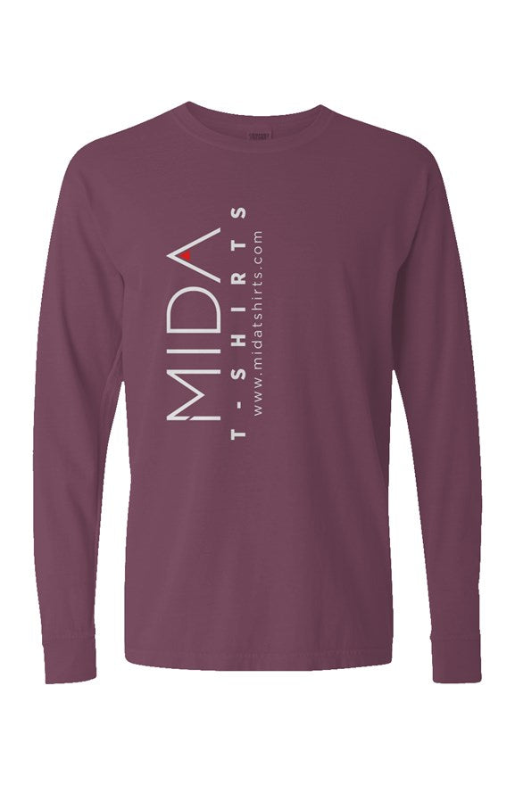 MIDA Heavy Weight Long Sleeve T Shirt - berry