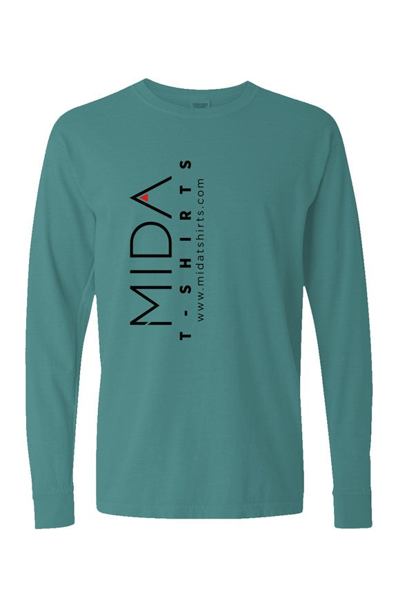 MIDA Heavy Weight Long Sleeve T Shirt - seafoam