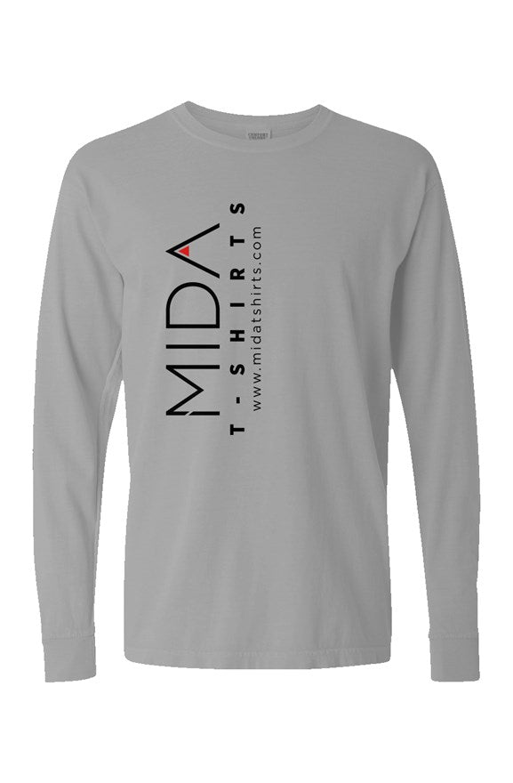 MIDA Heavy Weight Long Sleeve T Shirt - grey
