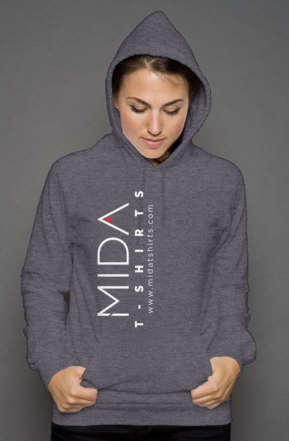 MIDA unisex pullover hoody - dark grey heather
