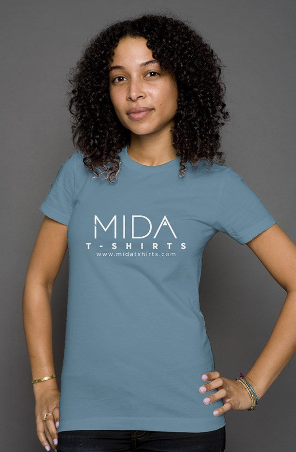 MIDA Womens Premium T-shirt - steel blue