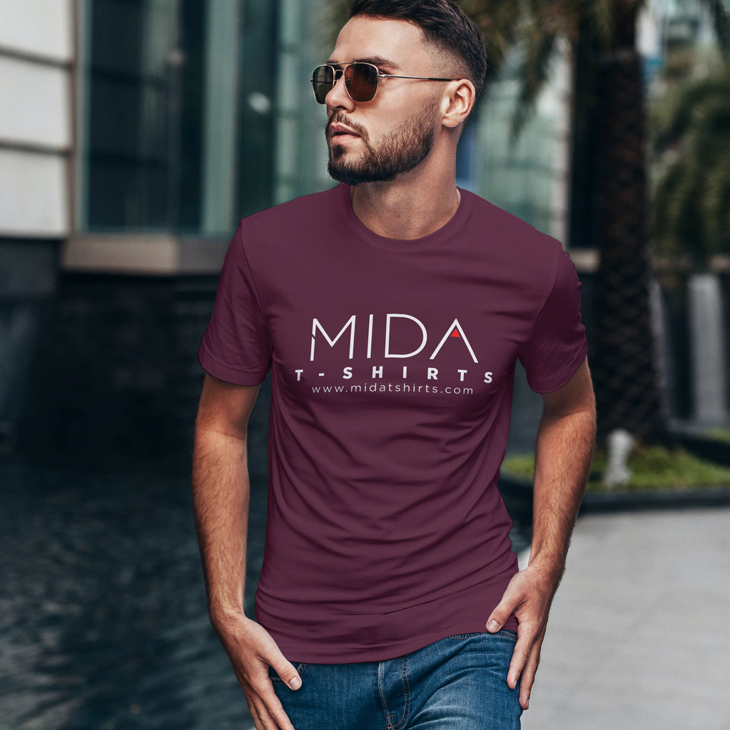 MIDA Premium Mens T Shirt - maroon