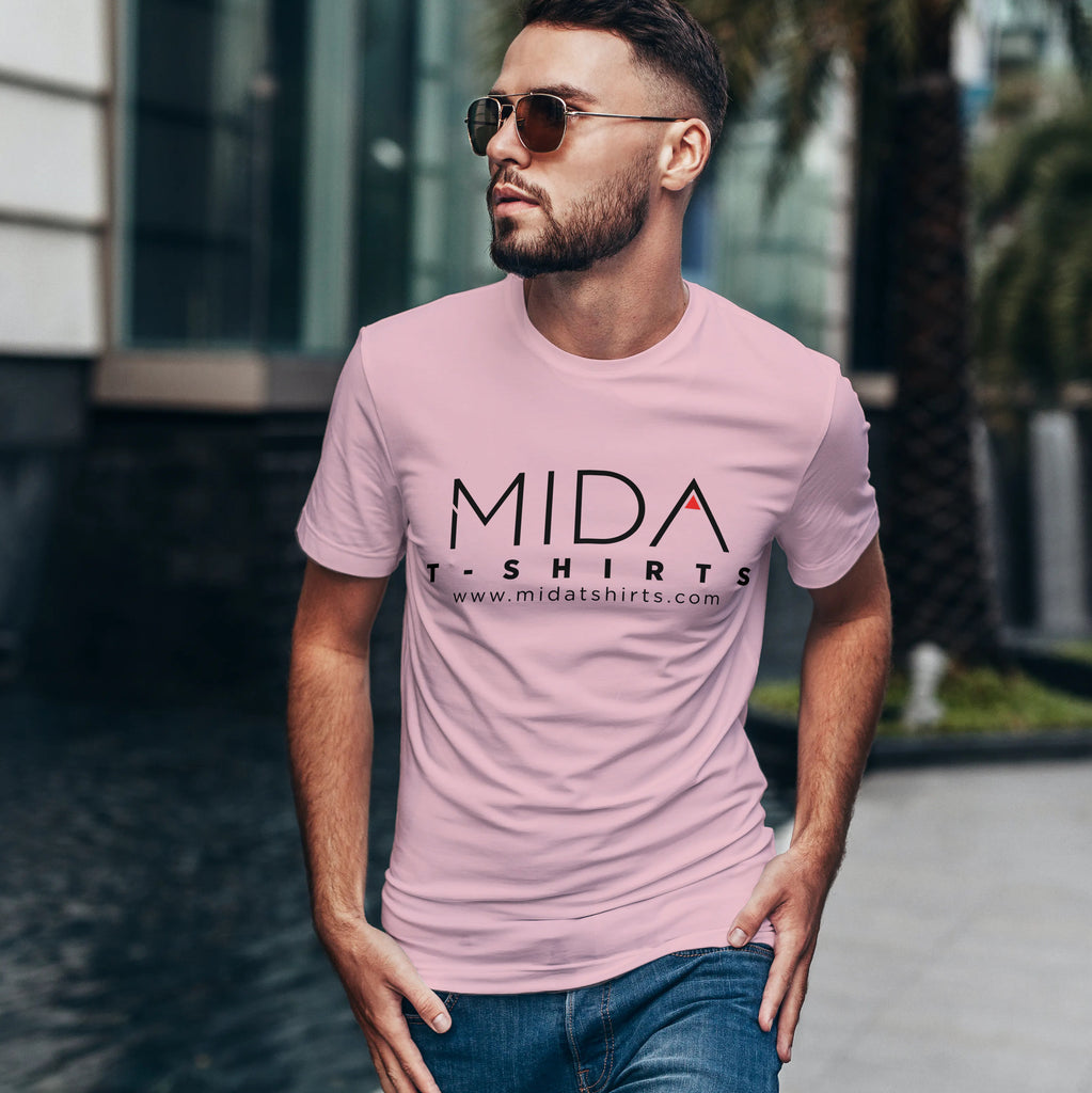 MIDA Premium Mens T Shirt -pink