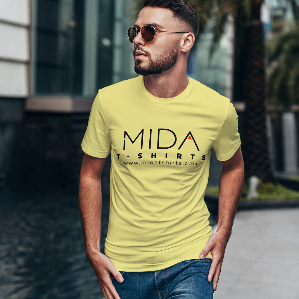 MIDA Premium Mens T Shirt - yellow