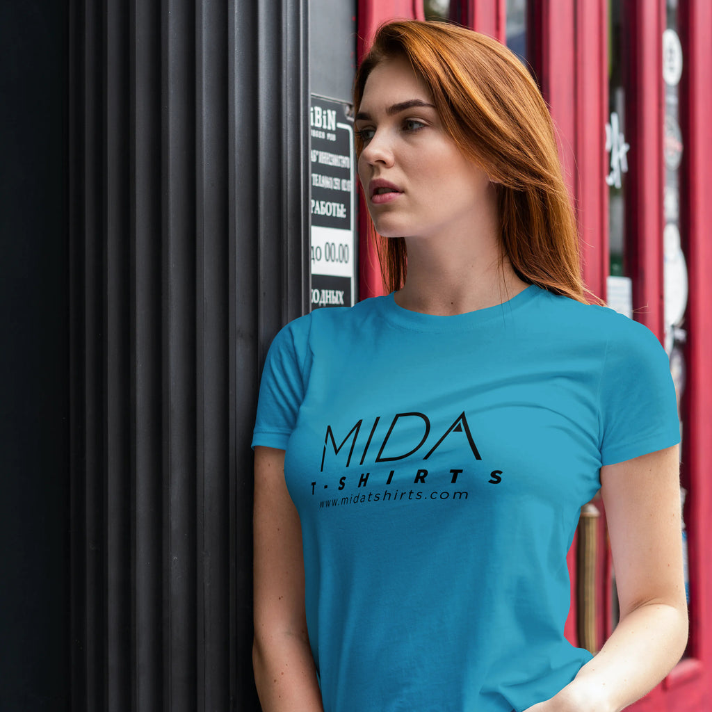 MIDA Womens Premium T-shirt - aqua