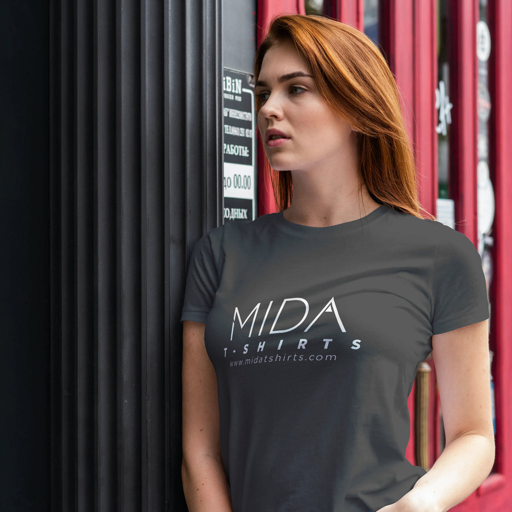 MIDA Womens Premium T-shirt - asphalt