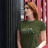 MIDA Womens Premium T-shirt - olive