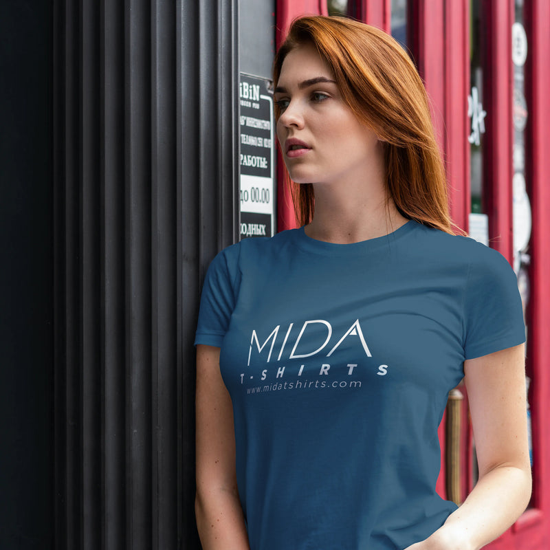 MIDA Womens Premium T-shirt - steel blue